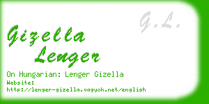 gizella lenger business card